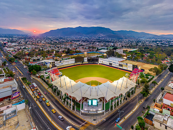 Fotografía aérea del Estadio Eduardo Vasconcelos